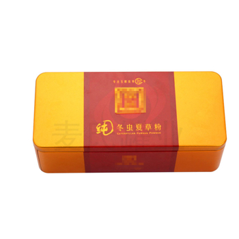 冬蟲(chóng)夏草粉鐵盒,保健品鐵盒定制,鐵皮石斛鐵包裝盒