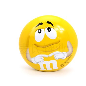 花生牛奶巧克力豆鐵盒,圓形糖果包裝鐵盒