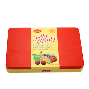 水果軟糖鐵盒包裝訂做,糖果禮品包裝盒