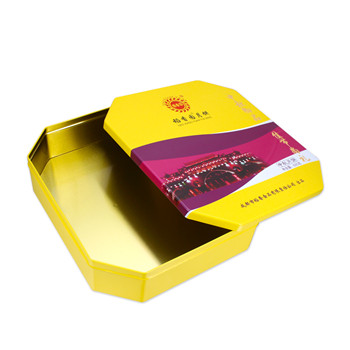 定制十個(gè)裝月餅空鐵盒子,精品月餅套裝馬口鐵盒,中秋月餅鐵皮盒包裝廠