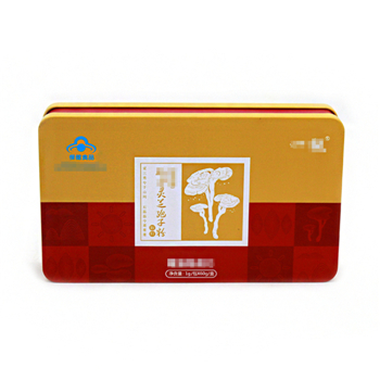 長(zhǎng)方形靈芝粉鐵盒包裝_破壁孢子粉保健品鐵盒定制廠(chǎng)家