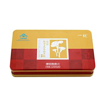 長(zhǎng)方形靈芝粉鐵盒包裝_破壁孢子粉保健品鐵盒定制廠(chǎng)家