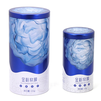 圓形金粉軟膜護(hù)膚品鐵盒_馬口鐵化妝品鐵盒包裝定制廠家